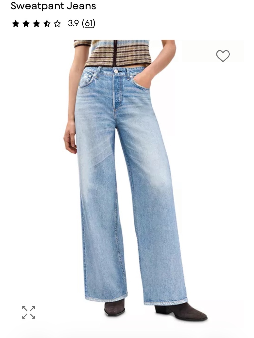 Rag & Bone Sophia high rise Miramar sweatpant jeans
